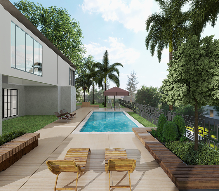 Exterior house render, by Pearce Design