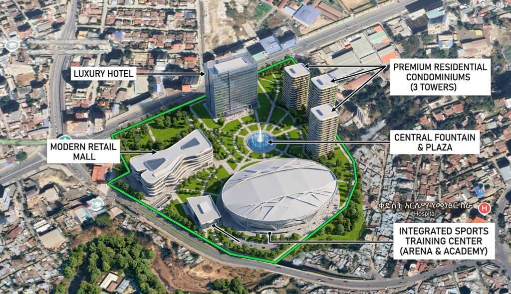 addia ababa master plan multi use sports complex