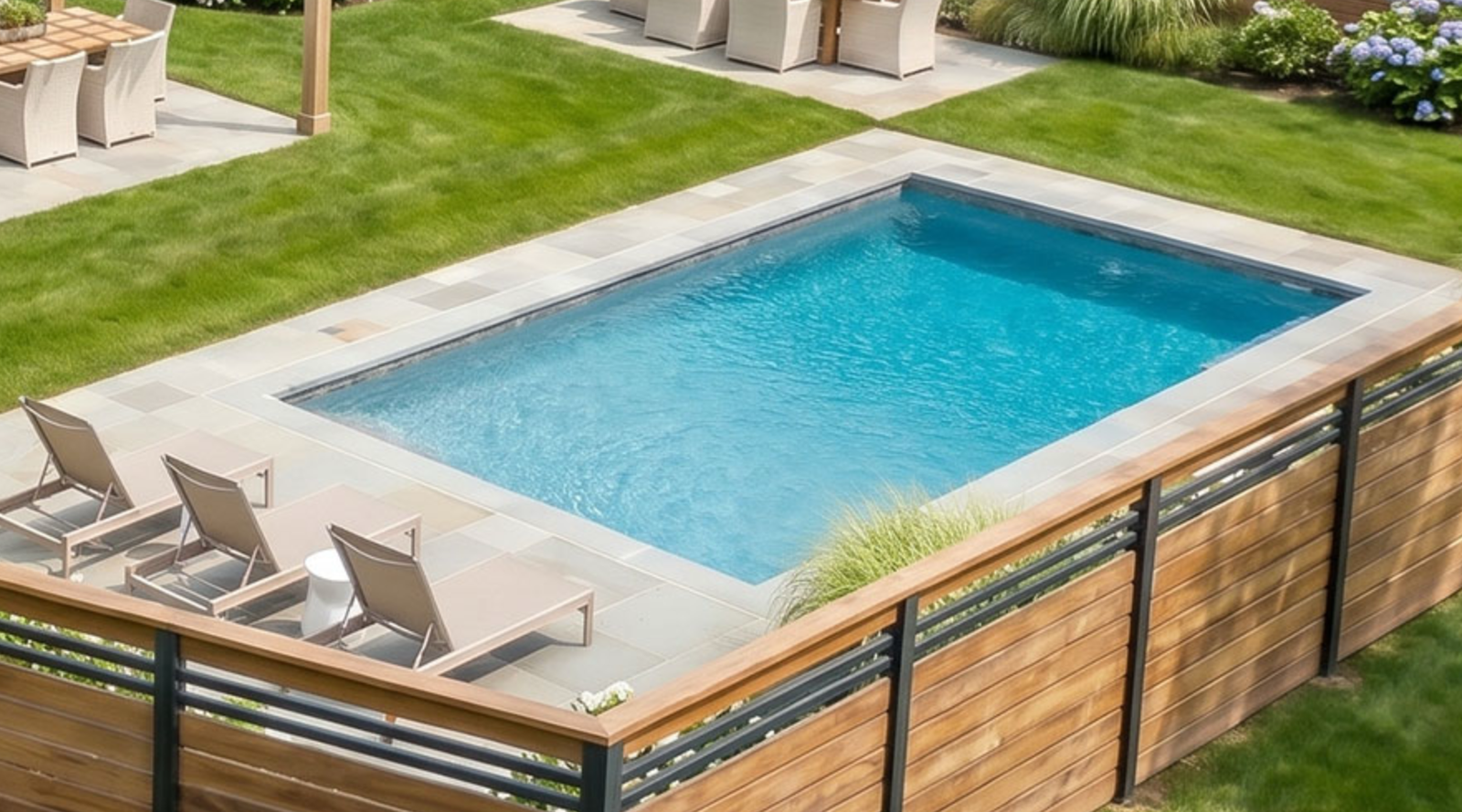 Proposed pool and surrounding deck